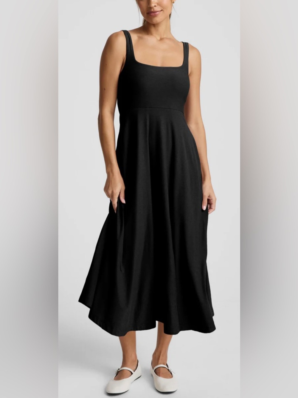 Beyond Yoga Featherweight At the Ready Square Neck Dress. Size Small.